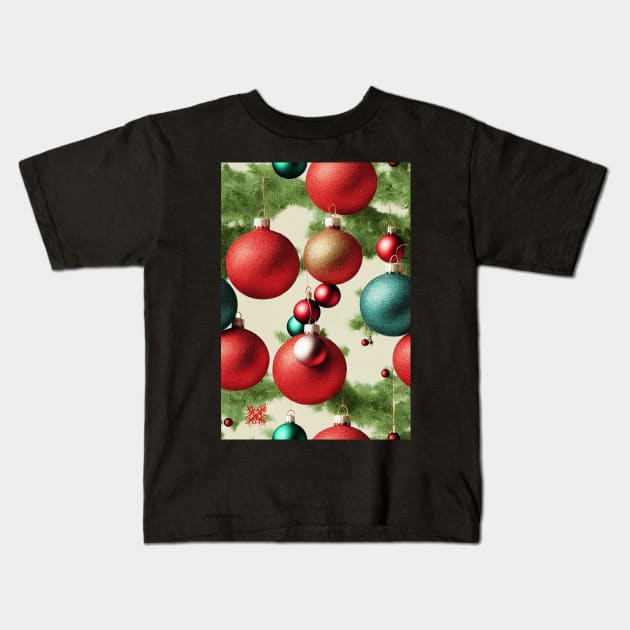 Christmas Seamless Pattern, Christmas Decorations #3 Kids T-Shirt by Endless-Designs